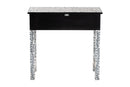 Garold Coastal Black and White 2-Drawer Console Table Baxton