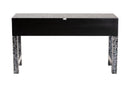 Jules Coastal Black and White 3-Drawer Console Table Baxton