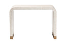 Christa Coastal Beige and White Console Table Baxton