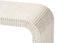 Christa Coastal Beige and White Console Table Baxton