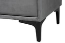 Jaspen Modern Slate Gray Velvet 6-Drawer Dresser Baxton