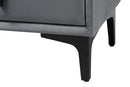 Jaspen Modern Slate Gray Velvet 2-Drawer Nightstand Baxton