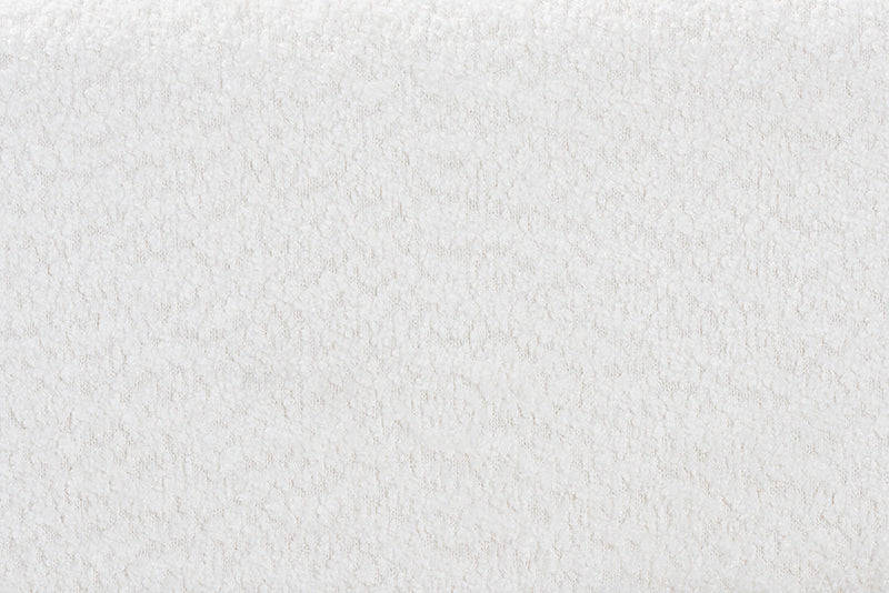 Lilly Modern White Teddy-Bear Fabric Queen Size 5-Piece Bedroom Set Baxton