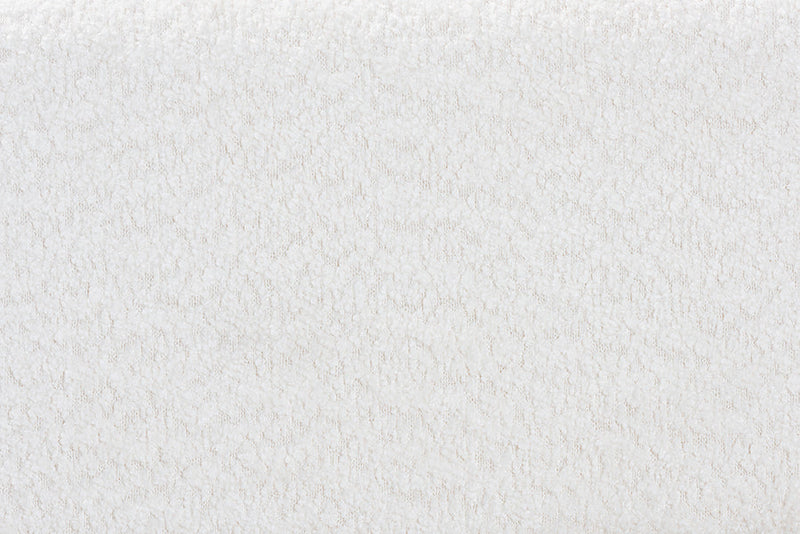 Lilly Modern White Teddy-Bear Fabric King Size 4Pc Bedroom Set Baxton