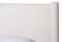 Lilly Modern White Teddy-Bear Fabric King Size Platform Bed Baxton