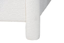 Lilly Modern White Teddy-Bear Fabric Queen Size Platform Bed Baxton