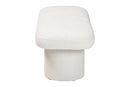 Lilly Modern White Teddy-Bear Fabric Accent Bench Baxton