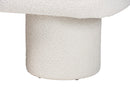 Lilly Modern White Teddy-Bear Fabric Accent Bench Baxton
