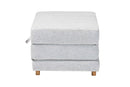 Lankston Modern Light Gray Fabric Convertible Sleeper Ottoman Baxton