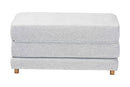 Lankston Modern Light Gray Fabric Convertible Sleeper Ottoman Baxton