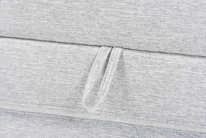 Lankston Modern Light Gray Fabric Convertible Sleeper Ottoman Baxton