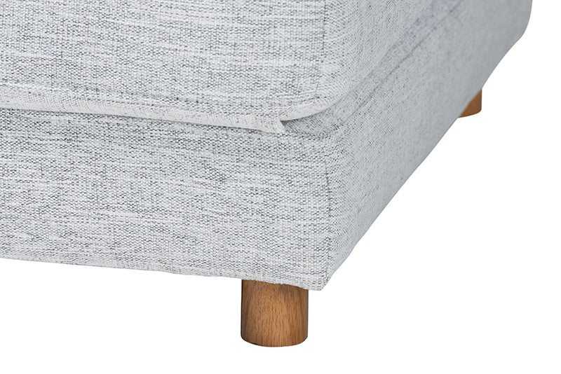 Lankston Modern Light Gray Fabric Convertible Sleeper Ottoman