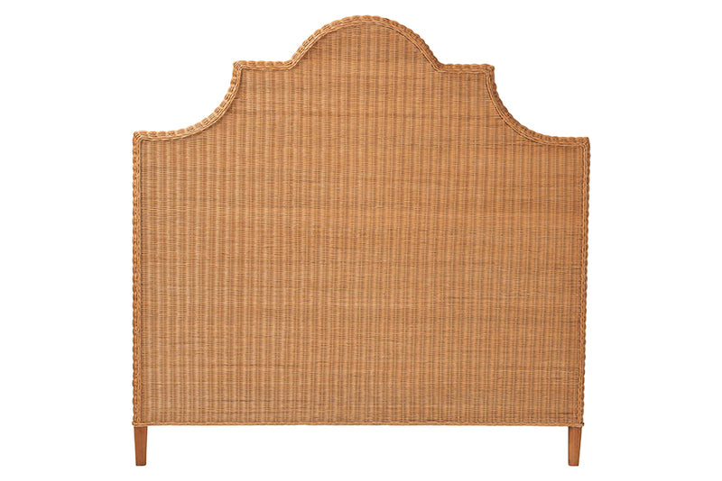 Alira Bohemian Light Honey Rattan Queen Size Standalone Headboard