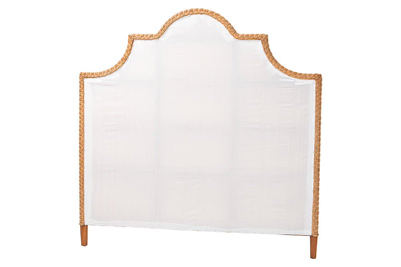 Alira Bohemian Light Honey Rattan Queen Size Standalone Headboard