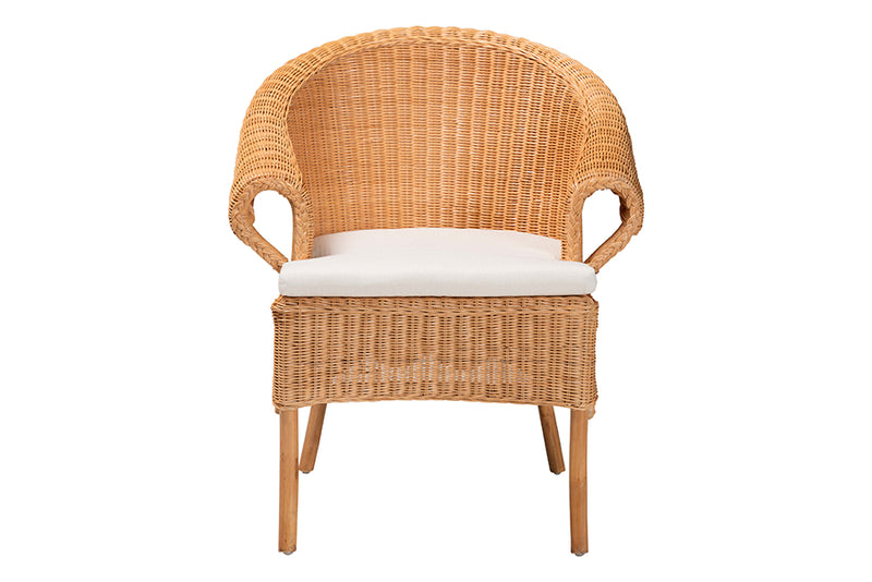 Stacey Bohemian Braided Honey Rattan Dining Chair