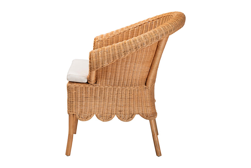 Stacey Bohemian Braided Honey Rattan Dining Chair