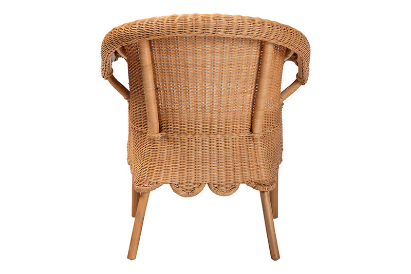 Stacey Bohemian Braided Honey Rattan Dining Chair Baxton