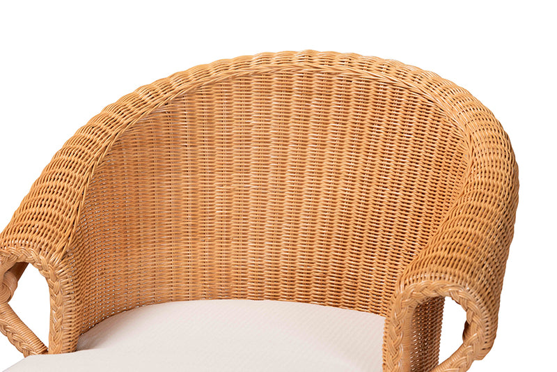 Stacey Bohemian Braided Honey Rattan Dining Chair