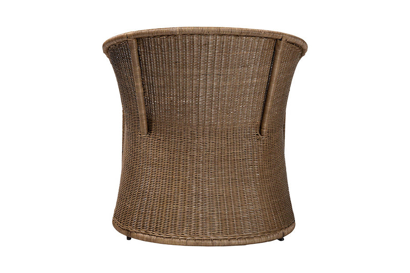 Jasmine Bohemian Greywashed Rattan Accent Chair Baxton