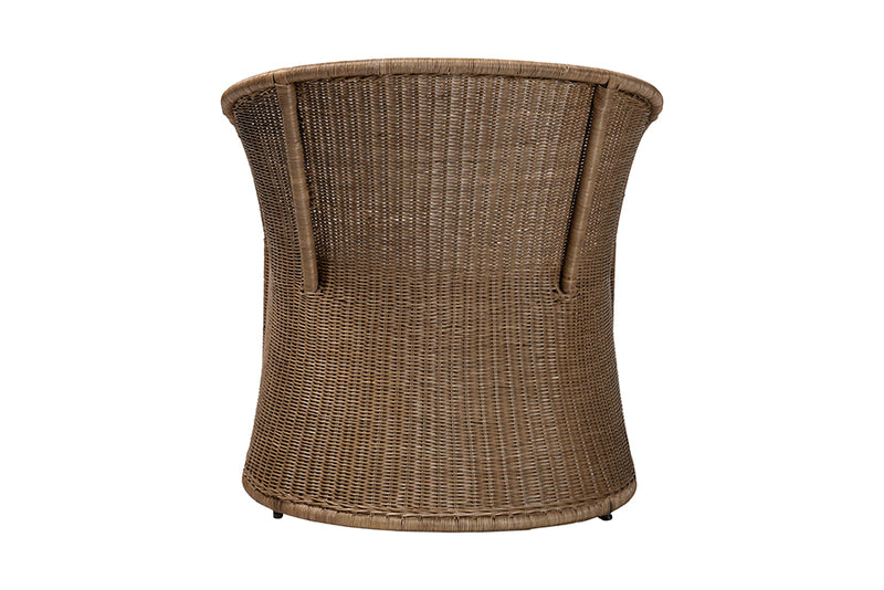 Jasmine Bohemian Greywashed Rattan Accent Chair