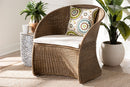 Jasmine Bohemian Greywashed Rattan Accent Chair Baxton