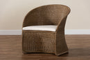 Jasmine Bohemian Greywashed Rattan Accent Chair Baxton