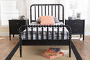 Laverne Black Twin Size Bobbin Bed Baxton