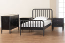 Laverne Black Twin Size 4Pc Bobbin Bedroom Set Baxton
