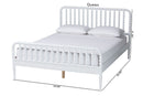 Laverne White Queen Size Bobbin Bed Baxton