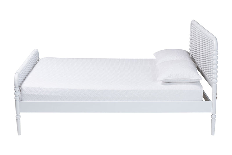 Laverne White Queen Size Bobbin Bed Baxton