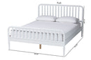 Laverne White Queen Size Bobbin Bed Baxton