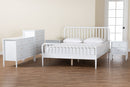 Laverne White Full Size 5-Piece Bobbin Bedroom Set Baxton