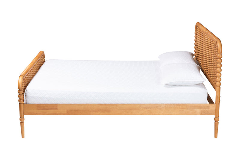 Laverne Oak Brown Queen Size Bobbin Bed Baxton