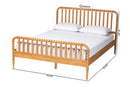 Laverne Oak Brown Queen Size Bobbin Bed Baxton