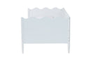 Whitby Modern White Wood Twin Daybed with Scalloped Edges Baxton
