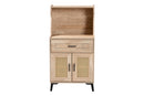 Charmant Oak Brown Wood Kitchen Cabinet Baxton