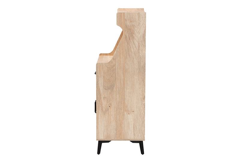 Charmant Oak Brown Wood Kitchen Cabinet Baxton