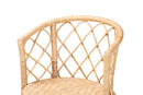Nivernais Bohemian Light Honey Rattan Swivel Counter Stool Baxton