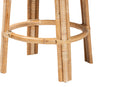 Nivernais Bohemian Light Honey Rattan Swivel Counter Stool Baxton
