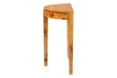 Falk Natural Real Burl Wood Half-Moon Console Table Baxton