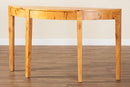 Falk Natural Real Burl Wood Half-Moon Large Console Table Baxton