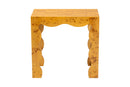 Gisela Natural Real Burl Wood End Table Baxton