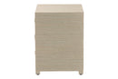 Rasa Bohemian Woven Natural Grasscloth 3-Drawer Nightstand Baxton
