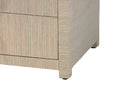 Rasa Bohemian Woven Natural Grasscloth 3-Drawer Nightstand Baxton