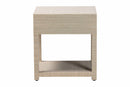 Pertessa Bohemian Woven Natural Grasscloth 1-Drawer Nightstand Baxton
