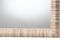 Andrew Bohemian Woven Natural Grasscloth Square Accent Mirror Baxton