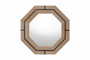 Nafaro Bohemian Woven Grasscloth Octagon Accent Mirror Baxton