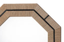 Nafaro Bohemian Woven Grasscloth Octagon Accent Mirror Baxton