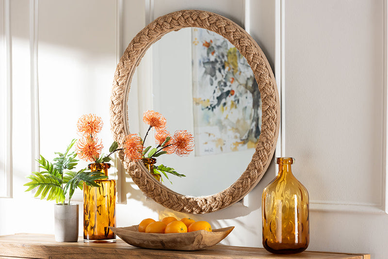 Bradford Coastal Braided Rope Accent Mirror Baxton