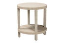 Milano Bohemian Woven Grasscloth End Table Baxton